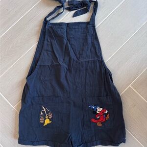 Navy Blue DISNEY Overalls with Embroidered Pockets